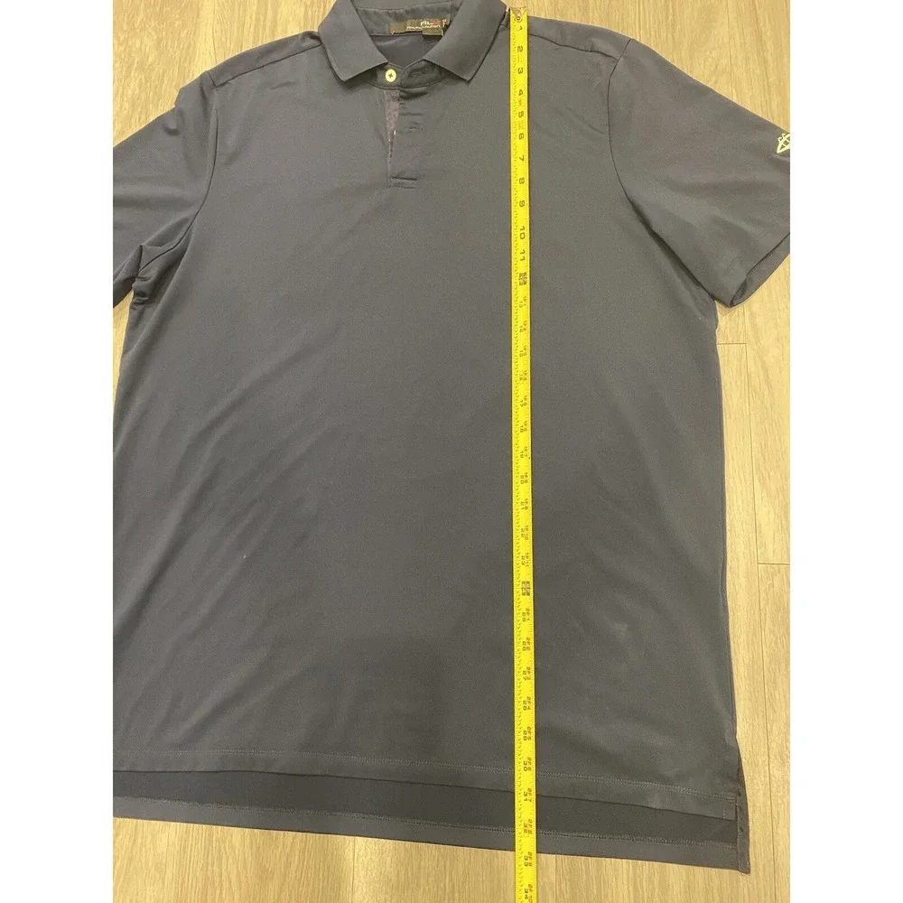 RLX‎ Ralph Lauren Polo Shirt Large Navy Blue Golf Shirt Short Sleeve Casual